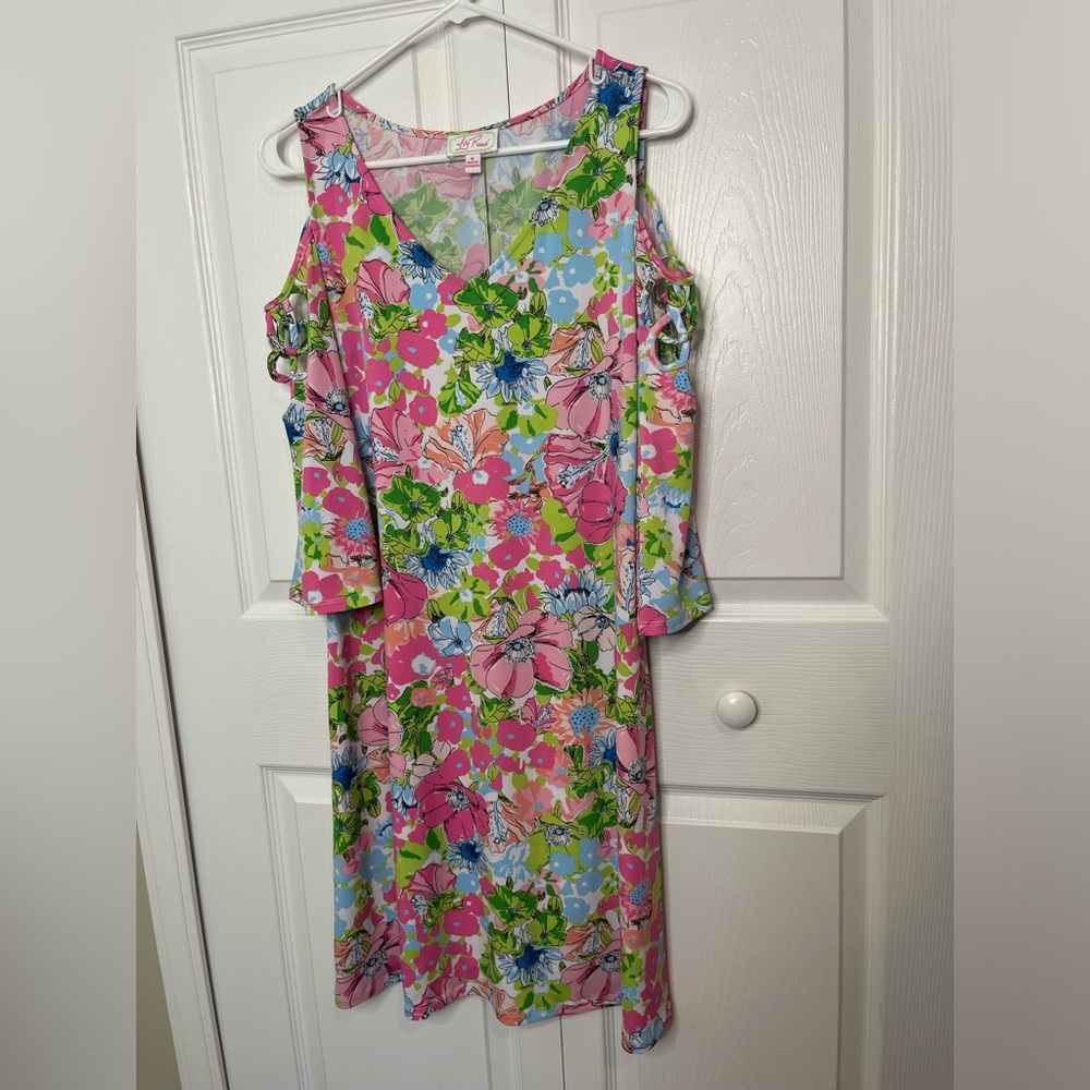 Ivy Road Women’s Cold Shoulder Floral Mini‎ Dress Size Medium Lightweight Summer
